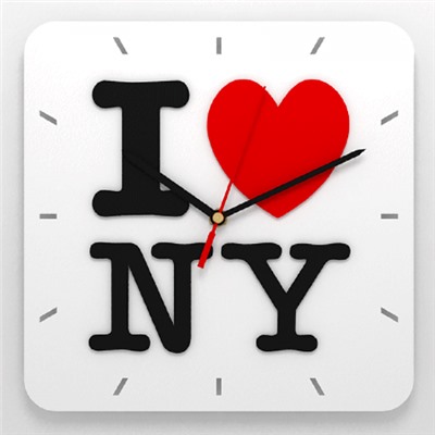 Часы 3D настенные "I love NY"