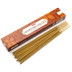 MOUNTAIN VALLEY Premium Masala Incense, Hem (ГОРНАЯ ДОЛИНА премиум масала благовония палочки, Хем), уп. 15 г.