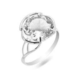 Кольцо из серебра горный хрусталь, К976
