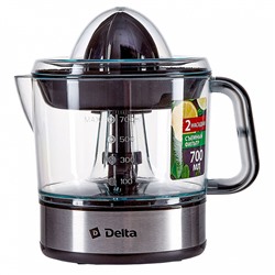 Соковыжималка электрическая 40 Вт, 700 мл DELTA DL-0233 черная/нержавеющая сталь