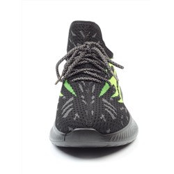 HA101-2 BLACK/GREEN Кроссовки мужские (текстиль) размер