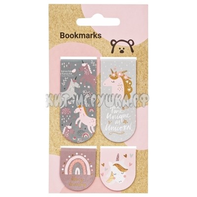 Закладки магнитные для книг 4 шт "Unicorns" MESHU MS_39380, MS_39380