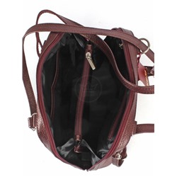 Сумка женская натуральная кожа Калита-88104-125 (рюкзак),  1отд,  2внут+2внеш карм,  бордо флотер металлик (125)  245242