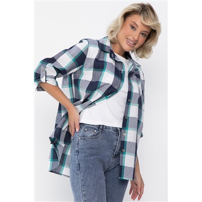 Рубашка Аланта (бело-синяя) Б14035-18М