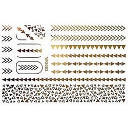 Золотой стикер для ногтей и рук «Gold Tattoo»