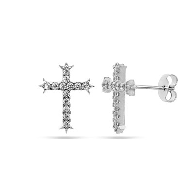 Серьги из серебра куб.циркон., Тцс109
