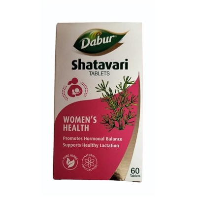 SHATAVARI Tablets, Heart Health, Dabur (ШАТАВАРИ, женское здоровье, Дабур), 60 таб.