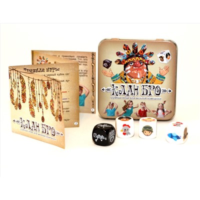 Игра настольная «Клан Бро» (жестяная коробочка)