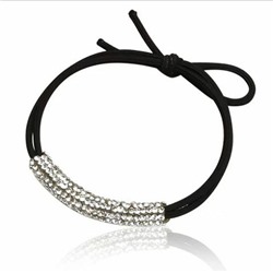 SALE! 2 в 1 Резинка для волос и браслет стразы, 1 шт. Цвет Синий.