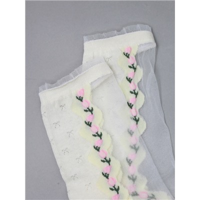 Носки Прозрачные р.35-40 "Flowers" Дорожка цветов