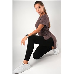 Женская удлиненная футболка с разрезами Happyfox