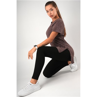 Женская удлиненная футболка с разрезами Happyfox