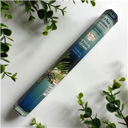 Flute LEMON GRASS Incense Sticks, Cycle (ЛЕМОНГРАСС ароматические палочки, Энергия, зелень и свежесть, Сайкл), шестигранник 20 палочек.