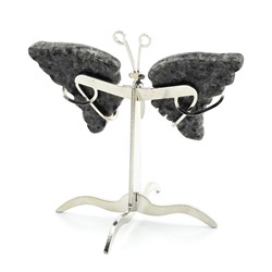 Фигурка "Мотылек" с гранитом, серебристая 85*75*80мм