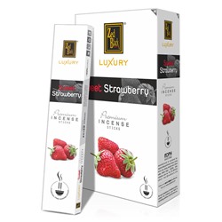 Luxury SWEET STRAWBERRY Premium Incense Sticks, Zed Black (Лакшери СЛАДКАЯ КЛУБНИКА премиум благовония палочки, Зед Блэк), уп. 15 г.