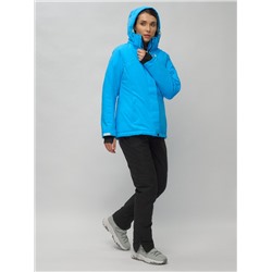 Горнолыжный костюм женский синего цвета 0507S