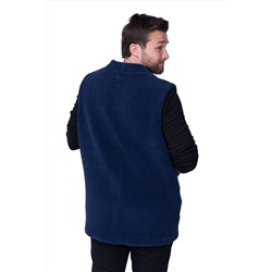 Мужской жилет MEN VEST WOOL, цвет ИНДИГО, цвет СИНИЙ
