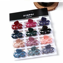 Заколка-краб для волос,бантик, 1 шт, размер 3,5*3 см. Цвет Микс.