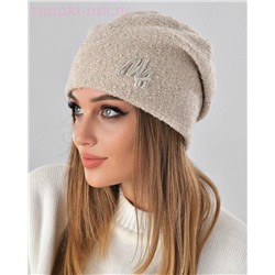 Букле пайетка вышивка Шапка флис (56-58)
