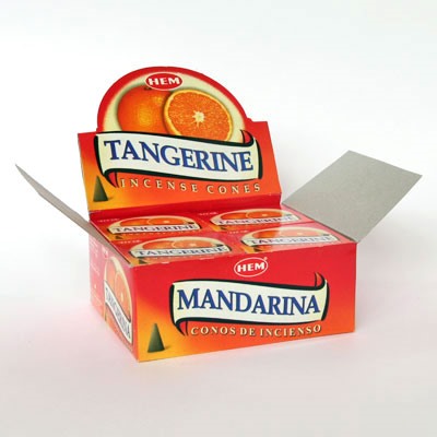 Hem Incense CONES TANGERINE (Благовония конусы МАНДАРИН, Хем), уп. 10 конусов.