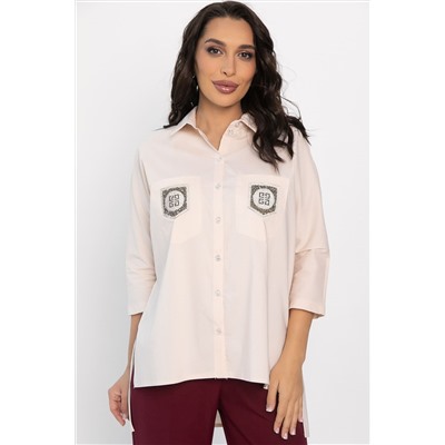 Рубашка с карманами Аристократка (бежевая) Б14357-10М