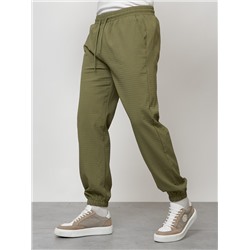 Спортивный костюм мужской модный цвета хаки 35021Kh