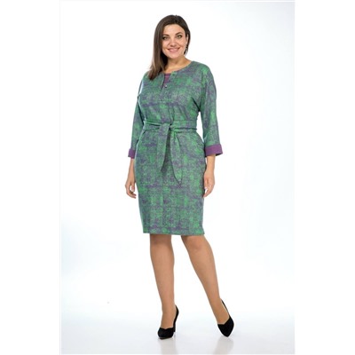 Lady Style Classic 2676 зеленый_с_сиреневым, Платье