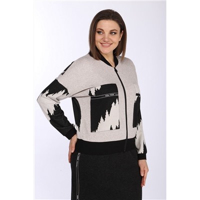 Lady Style Classic 2472 черный-молочный, Юбка,  Жакет