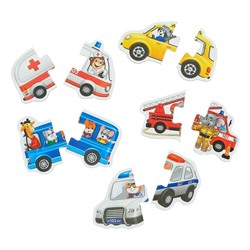 Макси пазлы «Полезные машины», 5 пазлов, 10 деталей