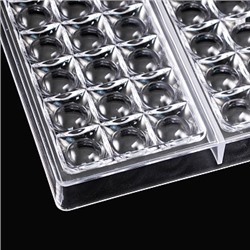 Форма для шоколада (поликарбонат) "Плитка Круги", 275*175 мм, 3 ячейки