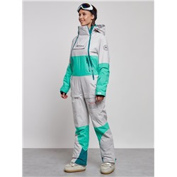Горнолыжный комбинезон женский зимний зеленого цвета 2320Z