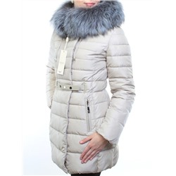 8158 Пальто зимнее женское (холлофайбер, натуральный мех чернобурки) размер M - 44 российский