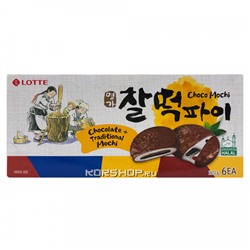 Рисовые пирожные моти с шоколадом Rice ChocoPie Lotte, Корея, 210 г