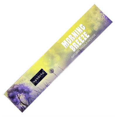 MORNING BREEZE Natural Masala Incense, Nandita (УТРЕННИЙ БРИЗ натуральные благовония палочки, Нандита), 15 г.
