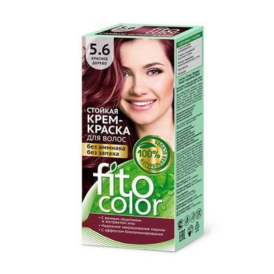 Стойкая крем-краска для волос серии Fitocolor, тон 5.6 красное дерево 115мл