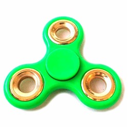 Антистресс Hand Spinner Спиннер 8см зеленый с золотыми вставками SH 999396