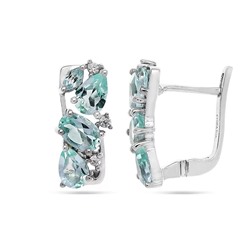 Серьги из серебра топаз, Лиана