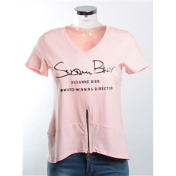 L186708 Футболка женская (95% хлопок, 5% полиэстер) размер свободный 42-44