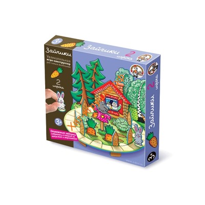 Игра-конструктор 3D "Зайчики" (мягк.) 01355, 01355