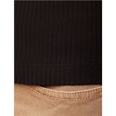 Футболка из фактурного трикотажа в рубчик