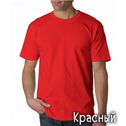 Футболка однотонная, мужская "Velvet" цвет красный (стандарт)