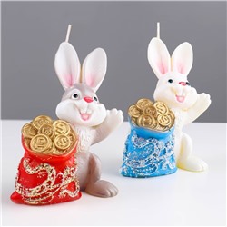 Свеча фигурная «Кролик с мешком» , 10,5х7,5 см, 81 г