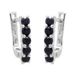 Серьги из серебра сапфир, Аир