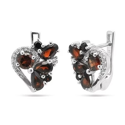 Серьги из серебра гранат, Аллюр