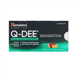 Q-DEE INDIGESTION, Himalaya (Таблетки для рассасывания ПРИ РАССТРОЙСТВЕ ПИЩЕВАРЕНИЯ, Хималая), блистер 6 таб.