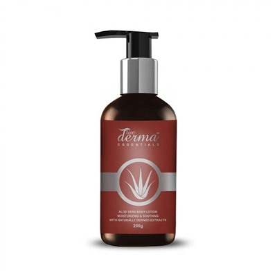 True Derma ALOE VERA Body Lotion, Luster (АЛОЭ ВЕРА увлажняющий и успокаивающий лосьон для тела с экстрактами натурального происхождения, Ластер), 200 г.