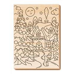 Роспись по дереву «Зима»