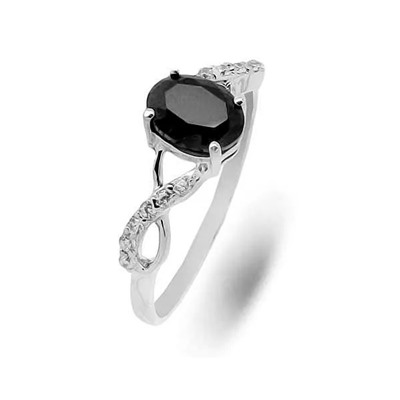 Кольцо из серебра сапфир корунд, Тина