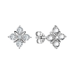 Серьги из серебра куб.циркон., Л-27180