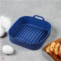 Форма для выпечки квадратная с ручками, 20, 5см, силикон, 3 цвета